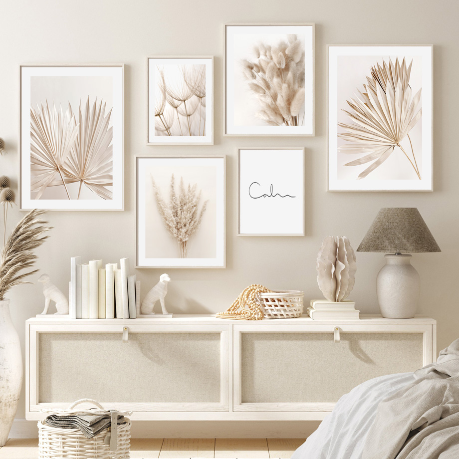 لوحة جدارية بوهو بلون بيج محاي - مراجعة Palm Leaf Dried وسعره