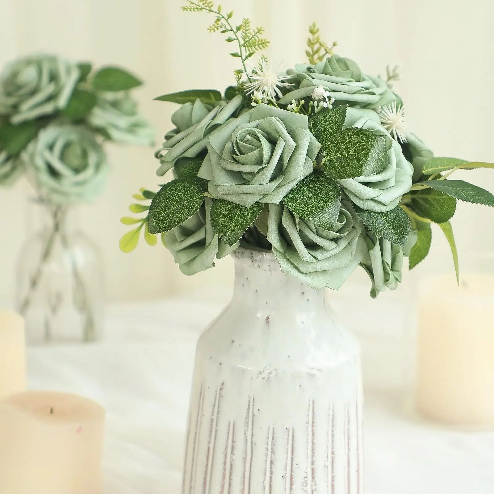 ورود فوم خضراء صناعية مع سيقان - مراجعة Florist Supp وسعره