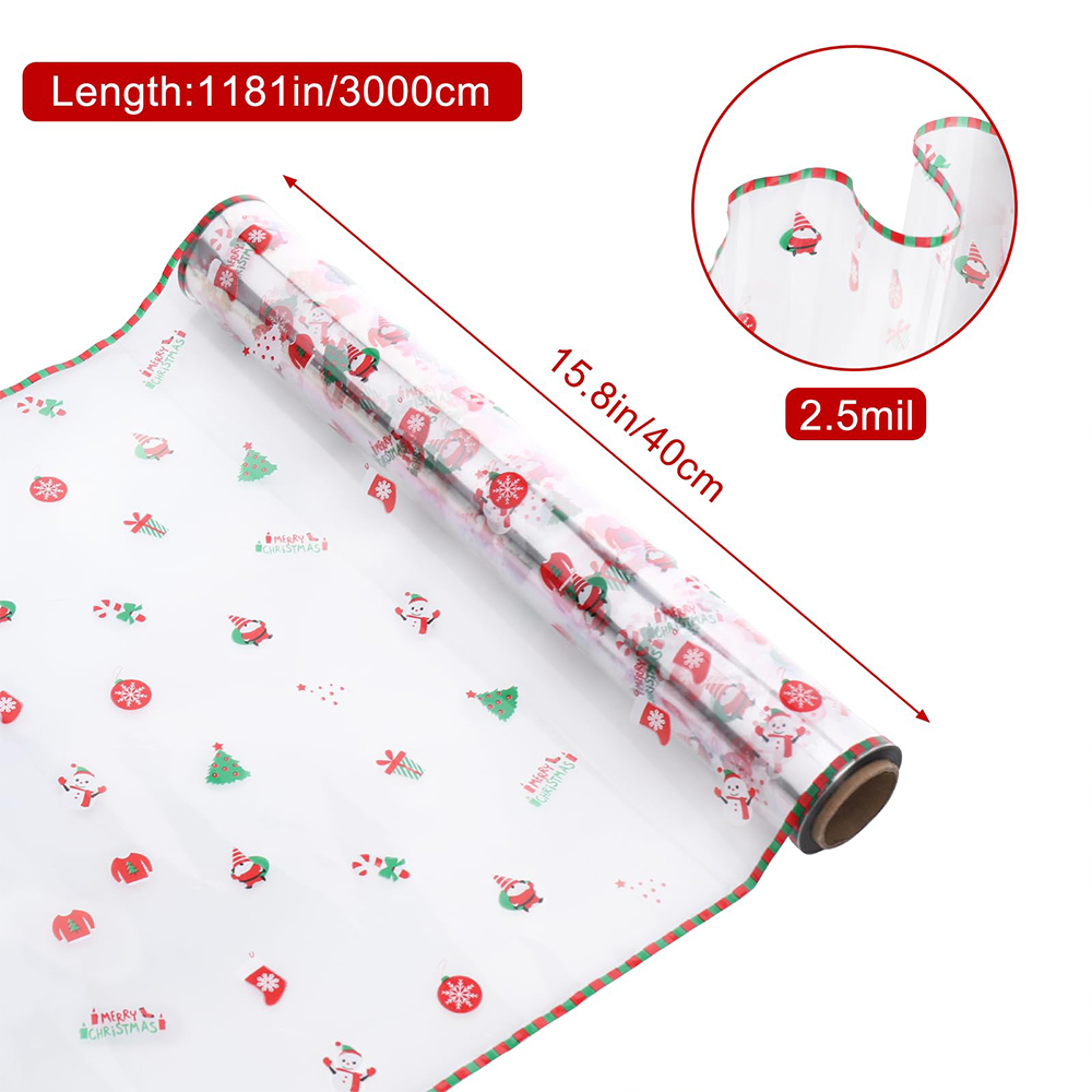 1 لفة غلاف سيلوفان لعيد الميلا - مراجعة Cellophane Wrap Clear وسعره