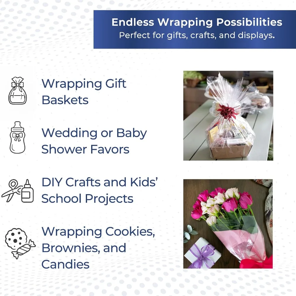 لفة غلاف سيلوفان شفافة تمامًا  - مراجعة Cellophane Wrap Clear وسعره