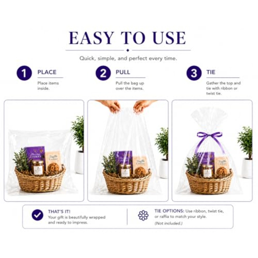 أكياس سيلوفان لسلال الهدايا مق - مراجعة Cellophane Wrap Clear وسعره