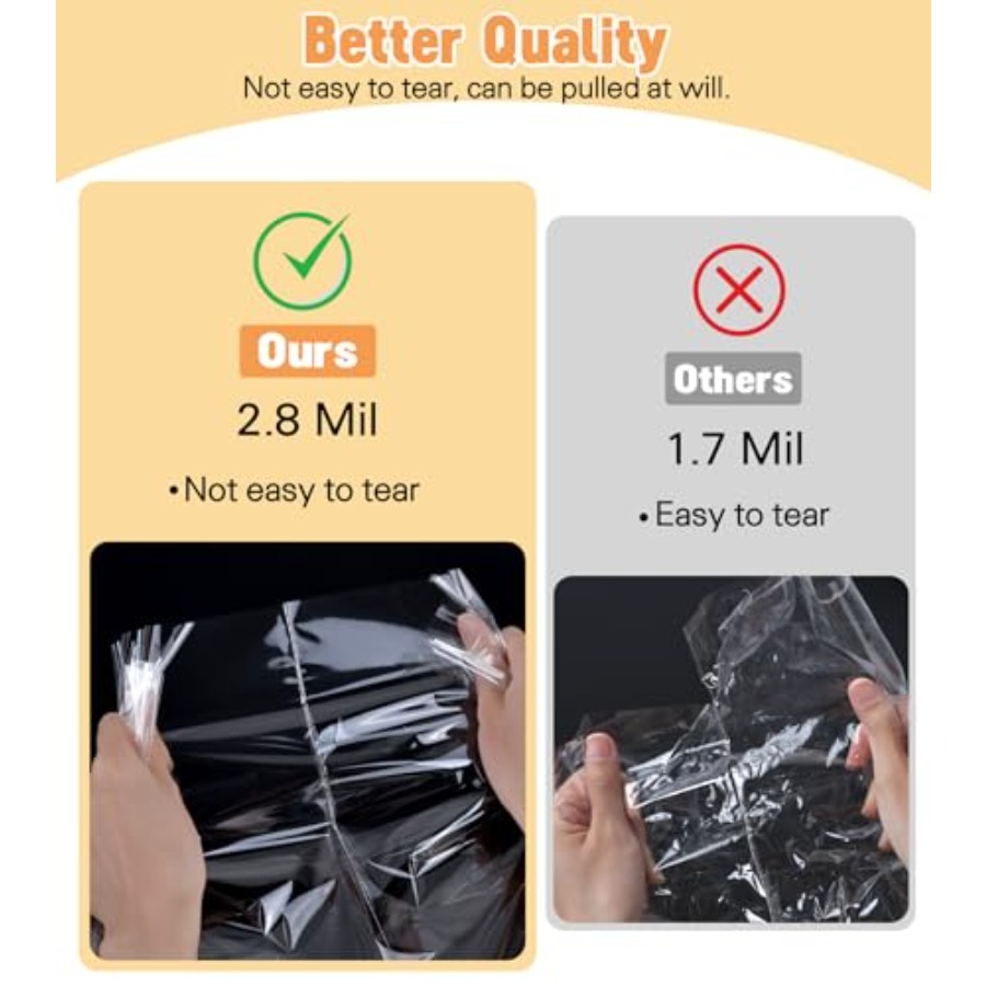 6 قطع من أكياس السيلوفان كبيرة - مراجعة Cellophane Wrap Clear وسعره